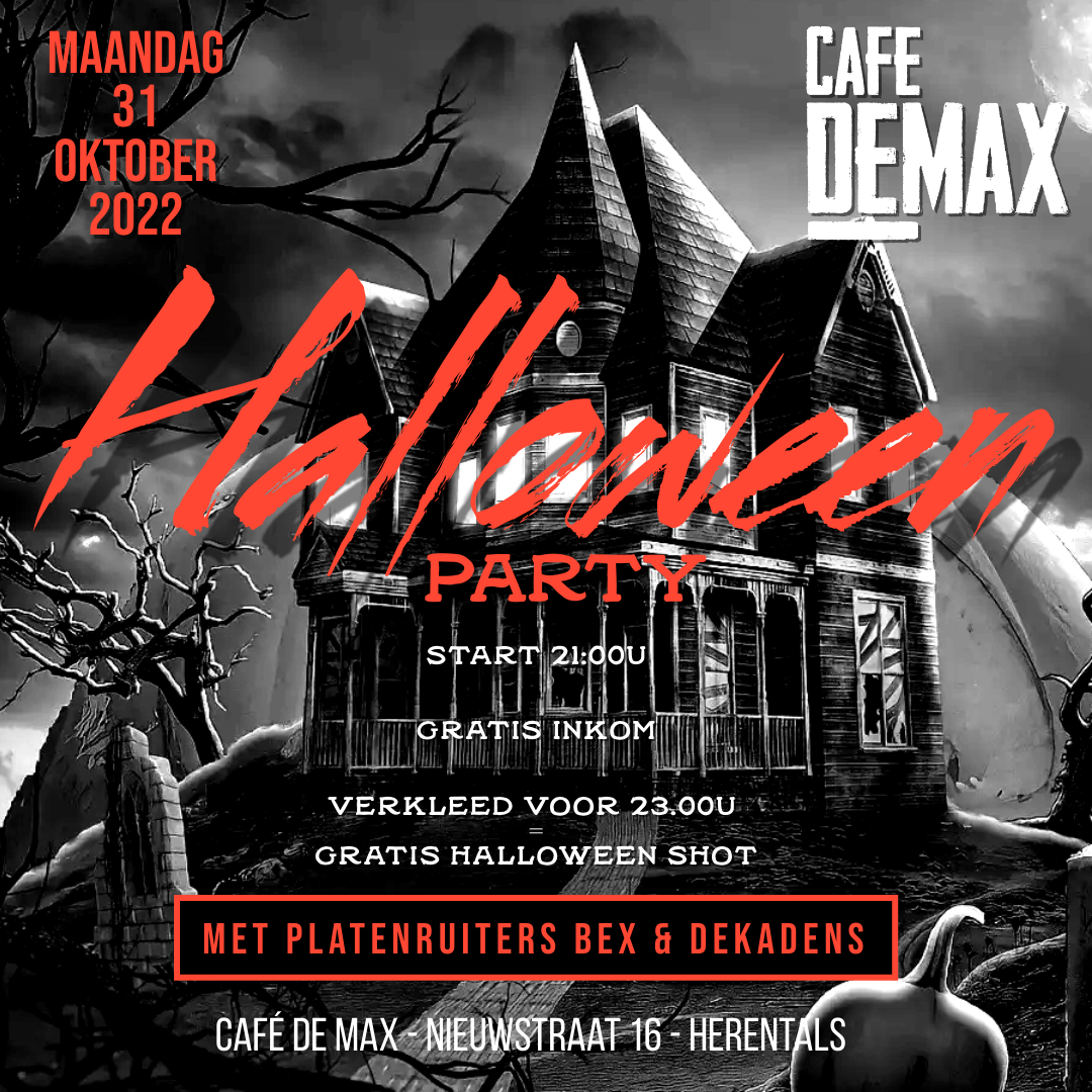 Affiche Halloween Party in Café De Max