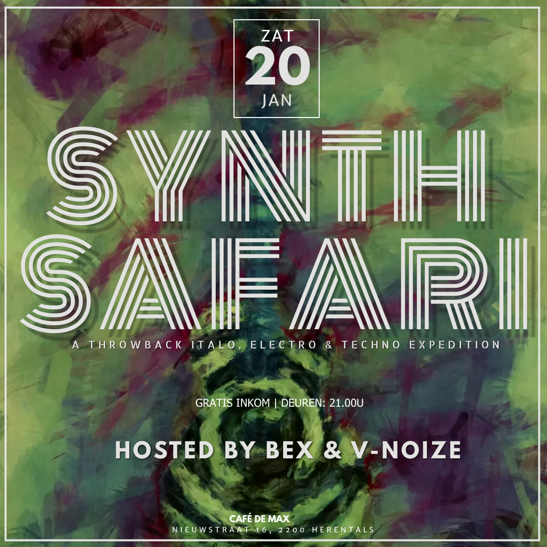 Affiche Synth Safari in Café De Max