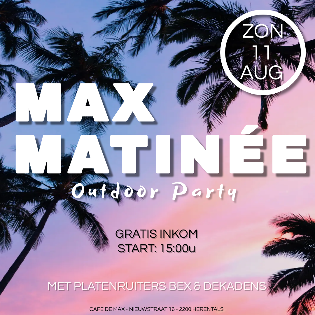 Affiche MAX Matinée in Café De Max