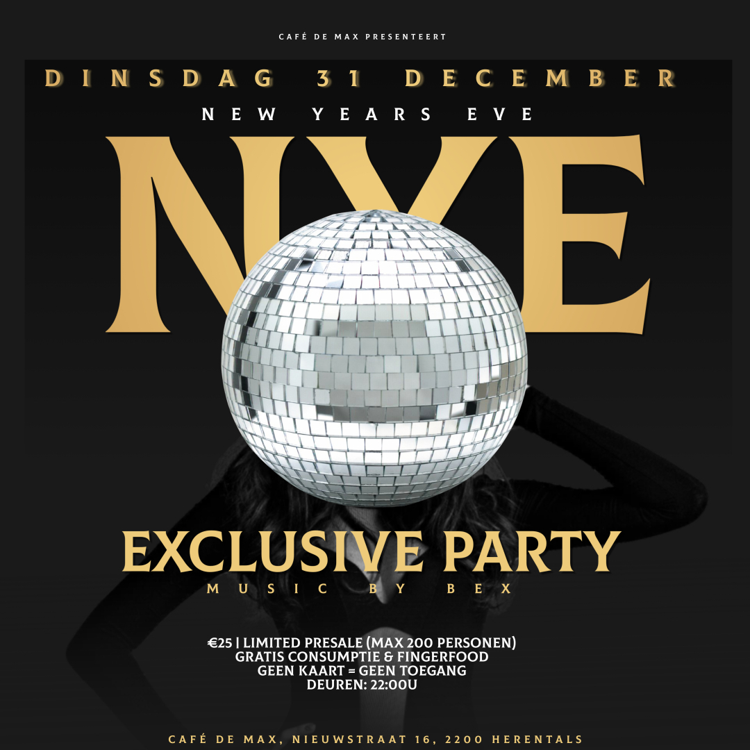 Affiche NYE in Café De Max