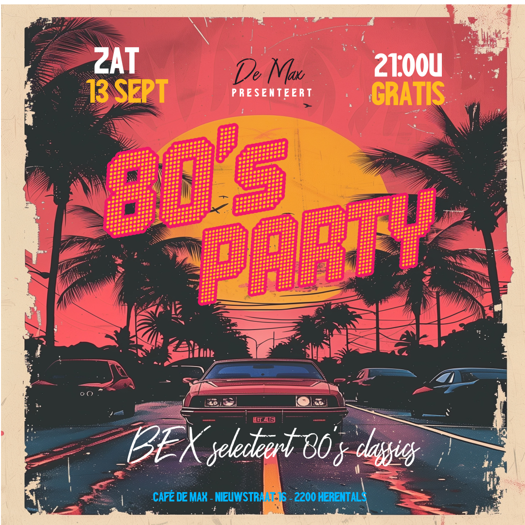 Affiche 80's Party in Café De Max