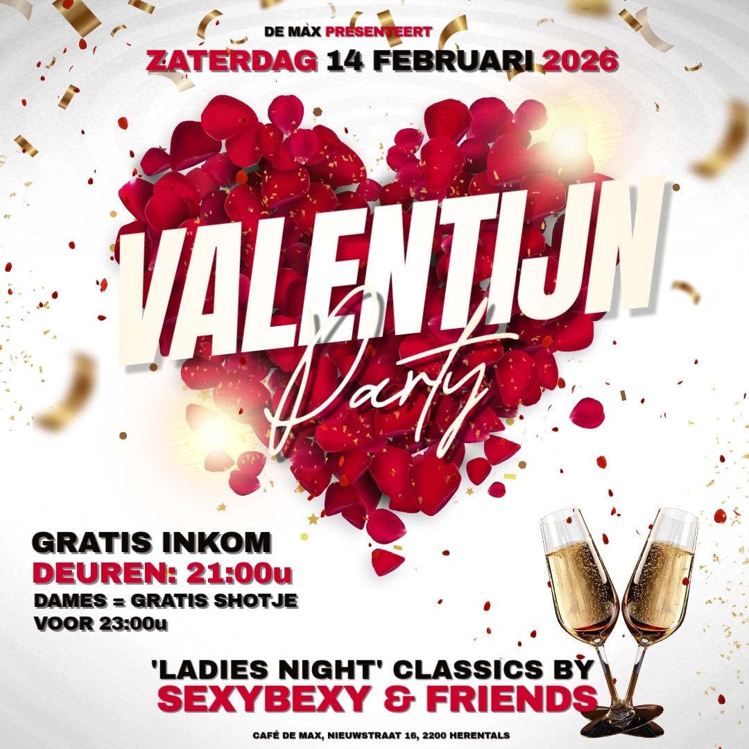 Affiche Valentijn Party in Café De Max