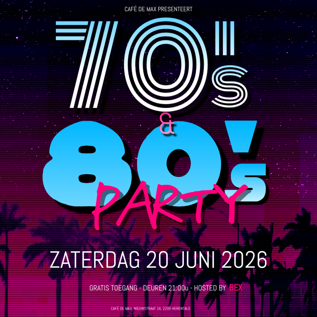Affiche 70's & 80's Night in Café De Max