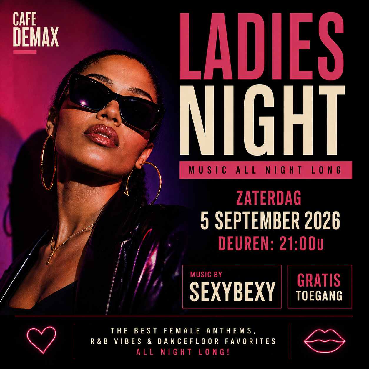 Affiche Ladies Night in Café De Max