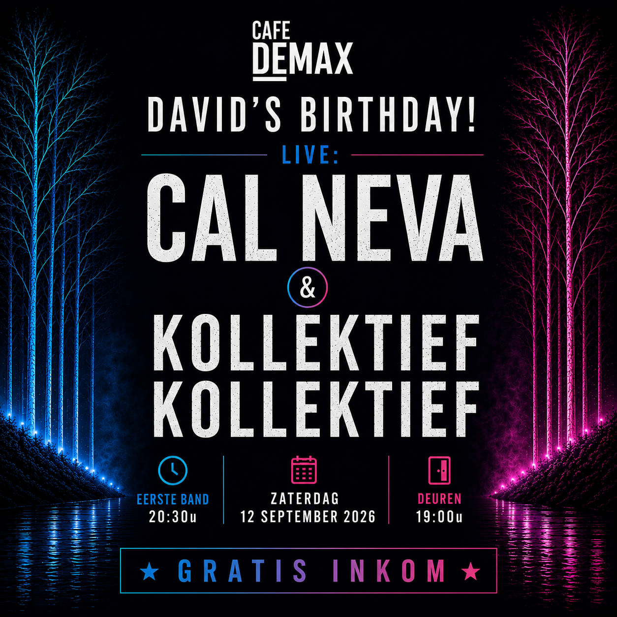 Affiche David's Birthday in Café De Max